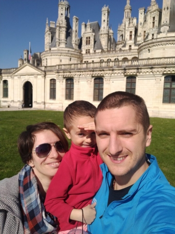 Family selfie @ Chateau de Chambord, France