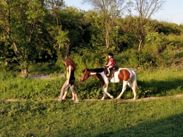 Horse riding, kids, nature