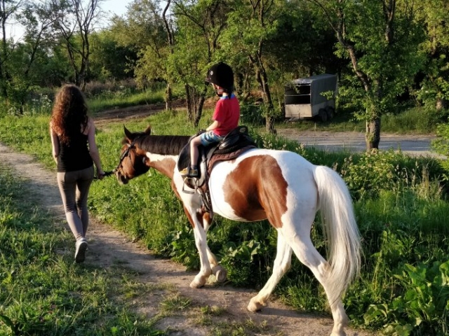 Horse riding, kids, nature